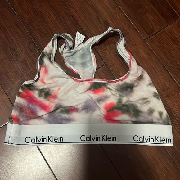 Calvin Klein Tie Dye Sports Bra - Size Medium - Great Condition - Picture 1 of 3